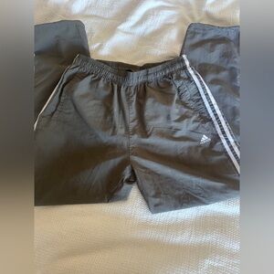 Adidas women's track pants- charcoal-size large. Y2K